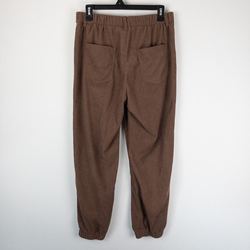 Halara Joggers Womens Medium (30x26) Brown Corduroy Casual Pants Earth - Picture 2 of 12